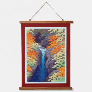 Azuma-Schlucht, Hasui Kawase, Holzschnitt Wandteppich Mit Holzrahmen