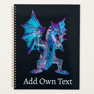 Azur Feuer Magie Drache Cover Kreativ Planer