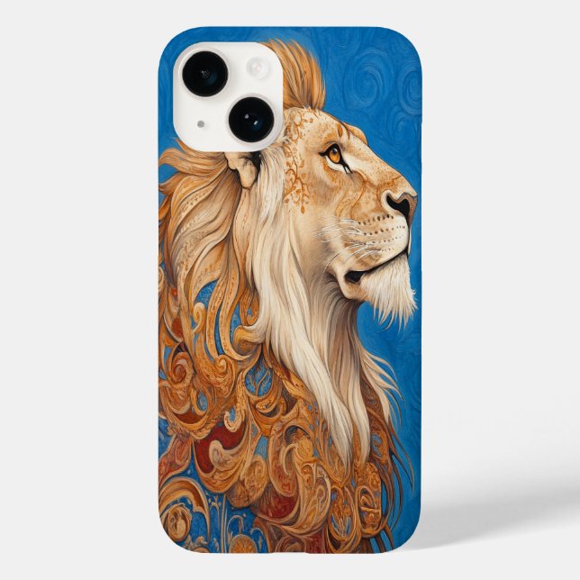 🦁 🔵 Azur-König Case-Mate iPhone 14 Hülle (Rückseite)