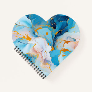 Azur Marmor mit goldenen Sprenkeln Notizbuch