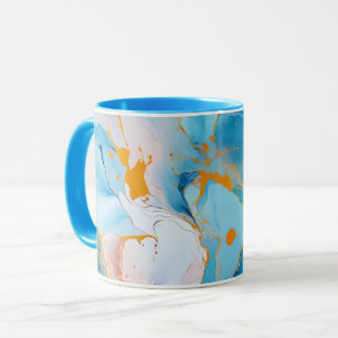 Azur Marmor mit goldenen Sprenkeln Tasse