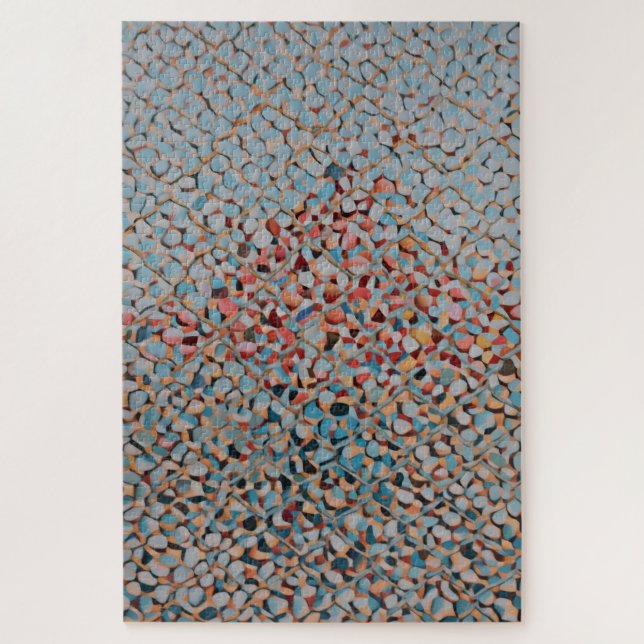 Azur-Mosaik-Fluss Abstractes Texturmuster (Vertikal)
