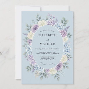 Azur Sanfte Romantische Hochzeit Einladung