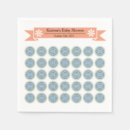 Azura Crest Baby Shower Paper Napkins with Designs Serviette