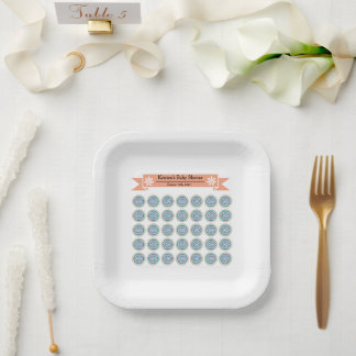 Azura Crest Baby Shower Papierplatten Pappteller