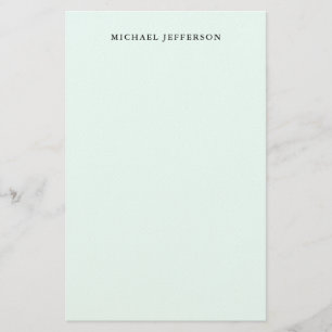 Azurblau Einfach Schlicht Minimalistisch Elegant M Briefpapier