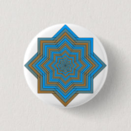 Azurblau und Ember Star Button