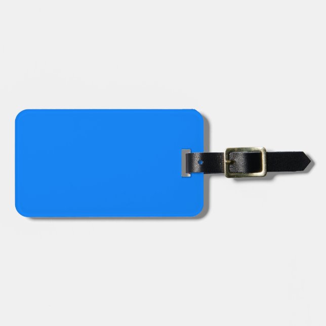 Azurblau (Vollfarbe) Gepäckanhänger (Vorderseite horizontal)