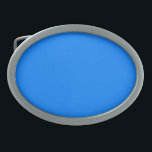 Azurblau (Vollfarbe) Ovale Gürtelschnalle<br><div class="desc">Azurblau (Vollfarbe)</div>