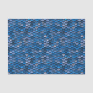 Azurblaue blaue u. silberne seidenpapier