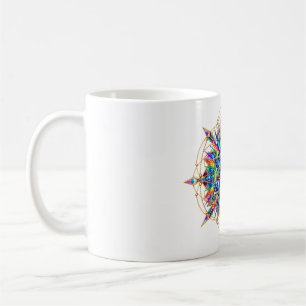 Azurblaue Chevron-Augen-Kaffeetasse Kaffeetasse