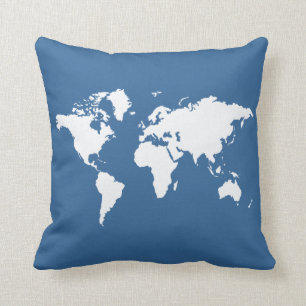 Azurblaue elegante Welt Kissen