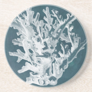 Azurblaue Koralle I Getränkeuntersetzer