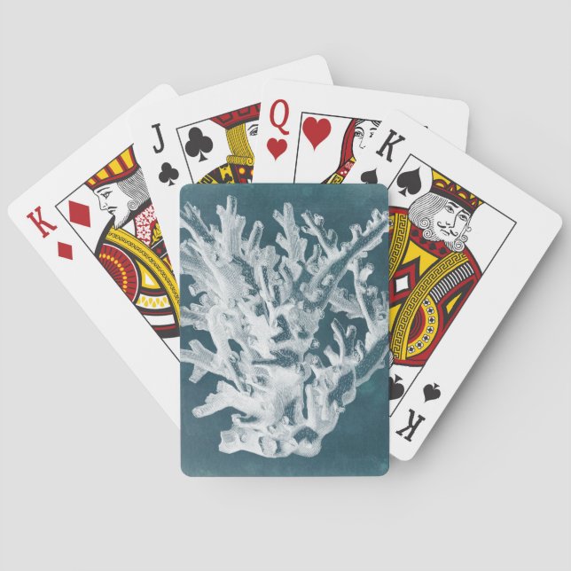 Azurblaue Koralle I Spielkarten (Rückseite)