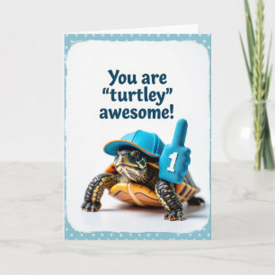 Azurblaue Reptilien Vatertagskarte Karte