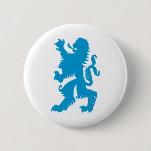 Azurblauer Bayerischer Löwe Button