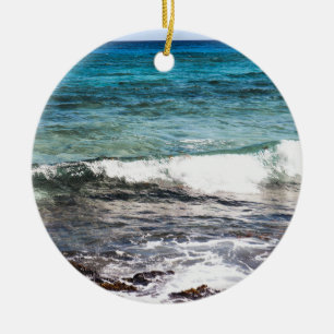 Azurblauer Ozean Keramik Ornament