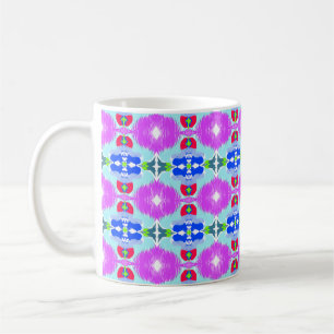 Azurblüten-Kaleidoskop Kaffeetasse