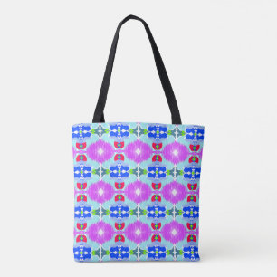 Azurblüten-Kaleidoskop Tasche
