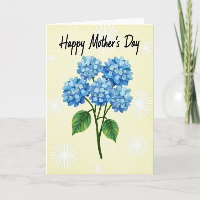 Azurblüten Muttertagskarte Karte (Vorderseite)