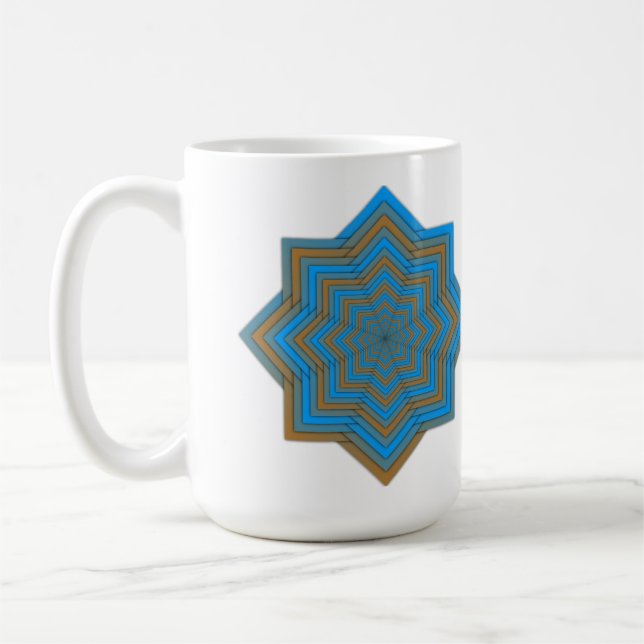 Azure and Ember Star Kaffeetasse (Links)