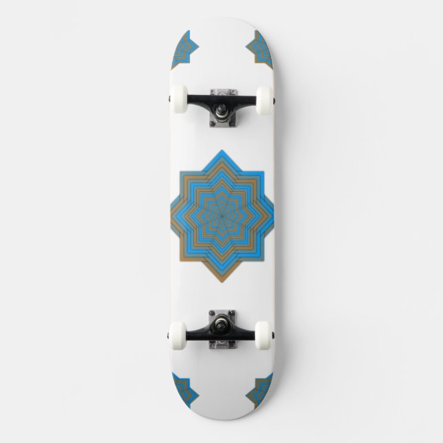 Azure and Ember Star Skateboard (Vorderseite)