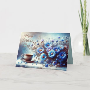 Azure Aster Blume Collection - Vatertag Card Feiertagskarte