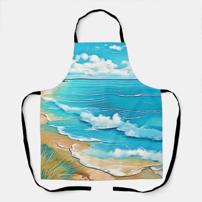 Azure Beach Calm Design Schürze (Vorderseite)