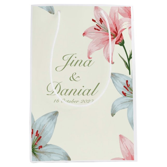 Azure Bloom Mittlere Geschenktüte (Vorderseite)