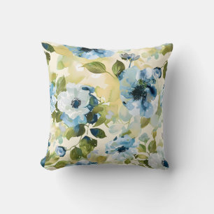 "Azure Bloom: Spring Floral Cushion" Kissen