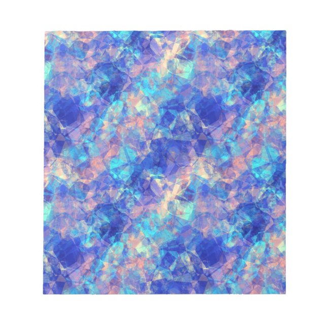 Azure Blue Crumpled Texture Notizblock (Vorderseite)
