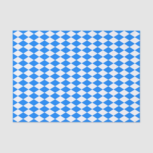 Azure Blue Harlequin Seidenpapier (Vorderseite)