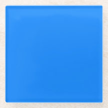 Azure Blue Square Glass Untersetzer