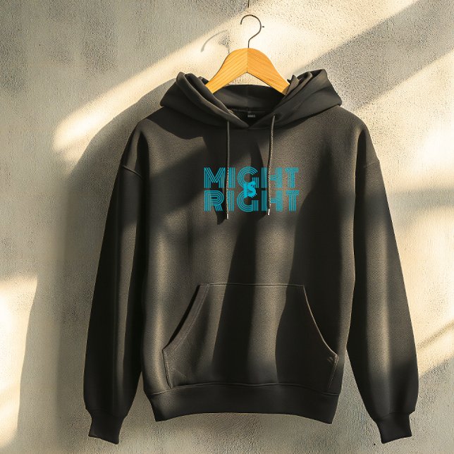 Azure blue typography inspirational right quote  hoodie (Von Creator hochgeladen)