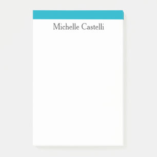 Azure Blue & White Beruflich Einzigartig klassisch Post-it Klebezettel