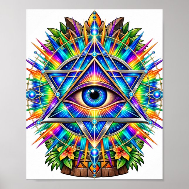 Azure Chevron Eye Poster (Vorne)