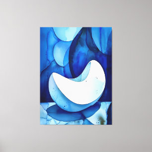 Azure Curved Serenity Leinwanddruck