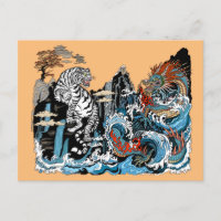 Azure Dragon und White Tiger. Abbildung