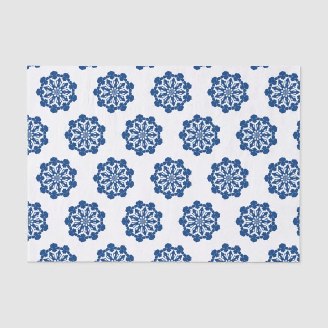 Azure Elegance Geschenkpapier Seidenpapier (Vorderseite)