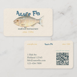 Azure Fin Classic Fish Restaurant QR Code Visitenkarte