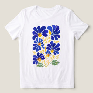 Azure Gold Damen Abstract Floral T-Shirt Tri-Blend Shirt