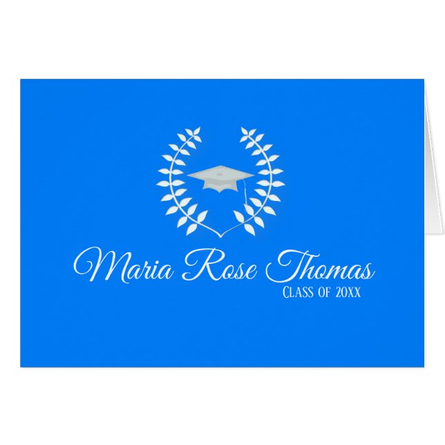 Azure Grad Dankeschön (4,25" x 5,5"), (Vorderseite (Horizontal))