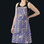 Azure Lattice Mosaic Geometric Pattern 1297 Schürze<br><div class="desc">This apron is adorned with an authentic Habatour Creations azure lattice mosaic geometric abstract pattern design. This striking abstract pattern features an intricate lattice of geometric shapes, layered across a rich azure blue background. Warm copper and soft peach diamond accents create a dynamic contrast against cool silver-gray elements, giving the...</div>