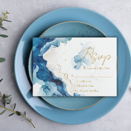 AZURE Marble Dreams Gala RSVP Card Karte