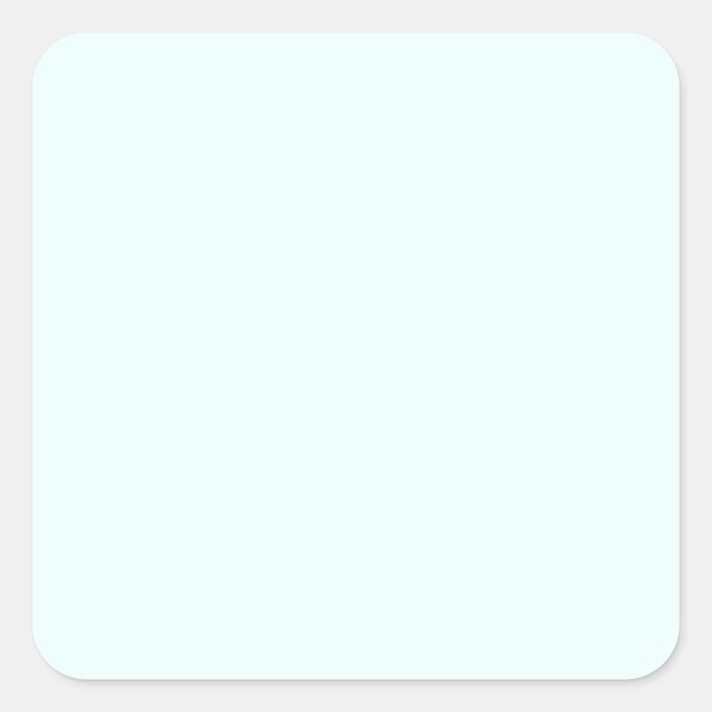 Azure Mist Pale Blue F0FFFF - Option zum Hinzufüge Quadratischer Aufkleber (Vorderseite)