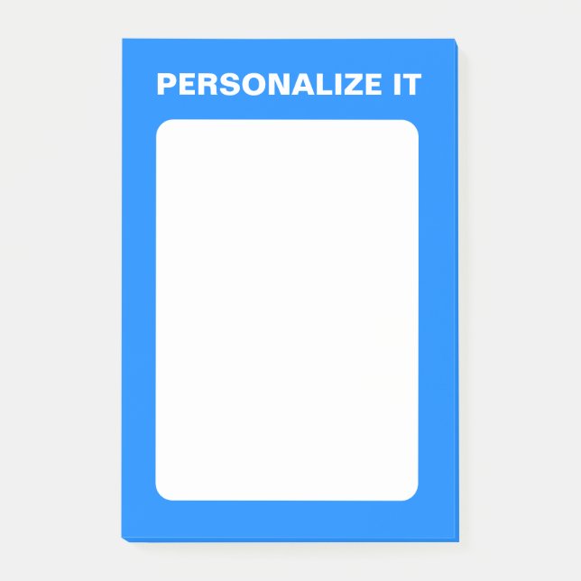 Azure Modern Personalisiert Versatile Post-it Klebezettel (Vorderseite)