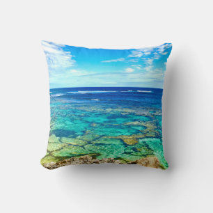 Azure Ocean Reef Kissen
