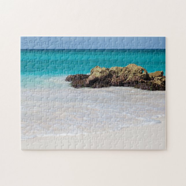 Azure Ocean Sandy Beach Foto (Horizontal)
