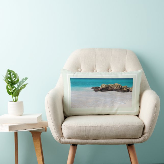Azure Ocean Sandy Beach Foto Lendenkissen (Stuhl )