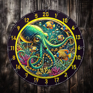 Azure Octopus Tide Dartboard Dartscheibe